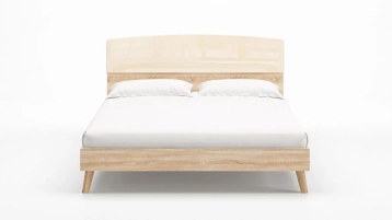 Кровать Tilda, цвет Дуб Бардолино натуральный+mBeige из лдсп в современном стиле Askona фотография товара - 1