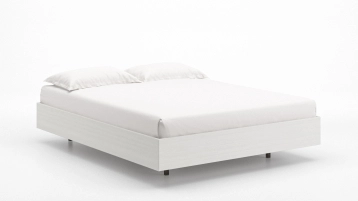 Кровать Bet, цвет Белый текстурный из лдсп без изголовья Askona фото - 1