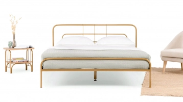 Металлическая кровать Modena Old gold mat в спальню Askona фотография товара - 2