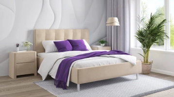 Мягкая кровать Evelin с широким изголовьем Askona фотография товара - 0