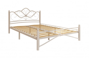 Кованая кровать LUARA, цвет белый в спальню Askona фотография товара - 1